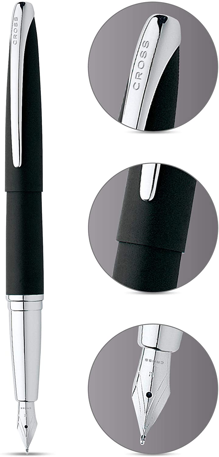CROSS ATX Fine Nib Fountain Pen - Basalt Black, 886-3FS - Image 2