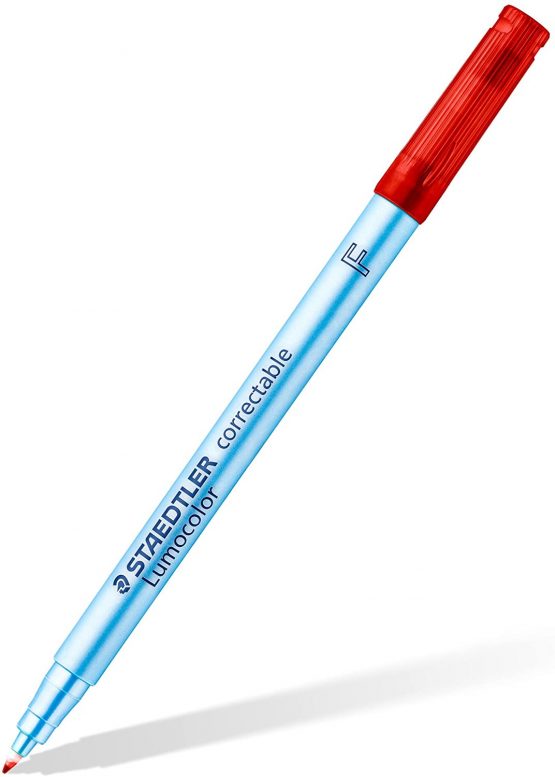 Staedtler 305 °F – 2 Overhead Projector Film Pen Fine Tip 0.6 mm Box of 10 – Red