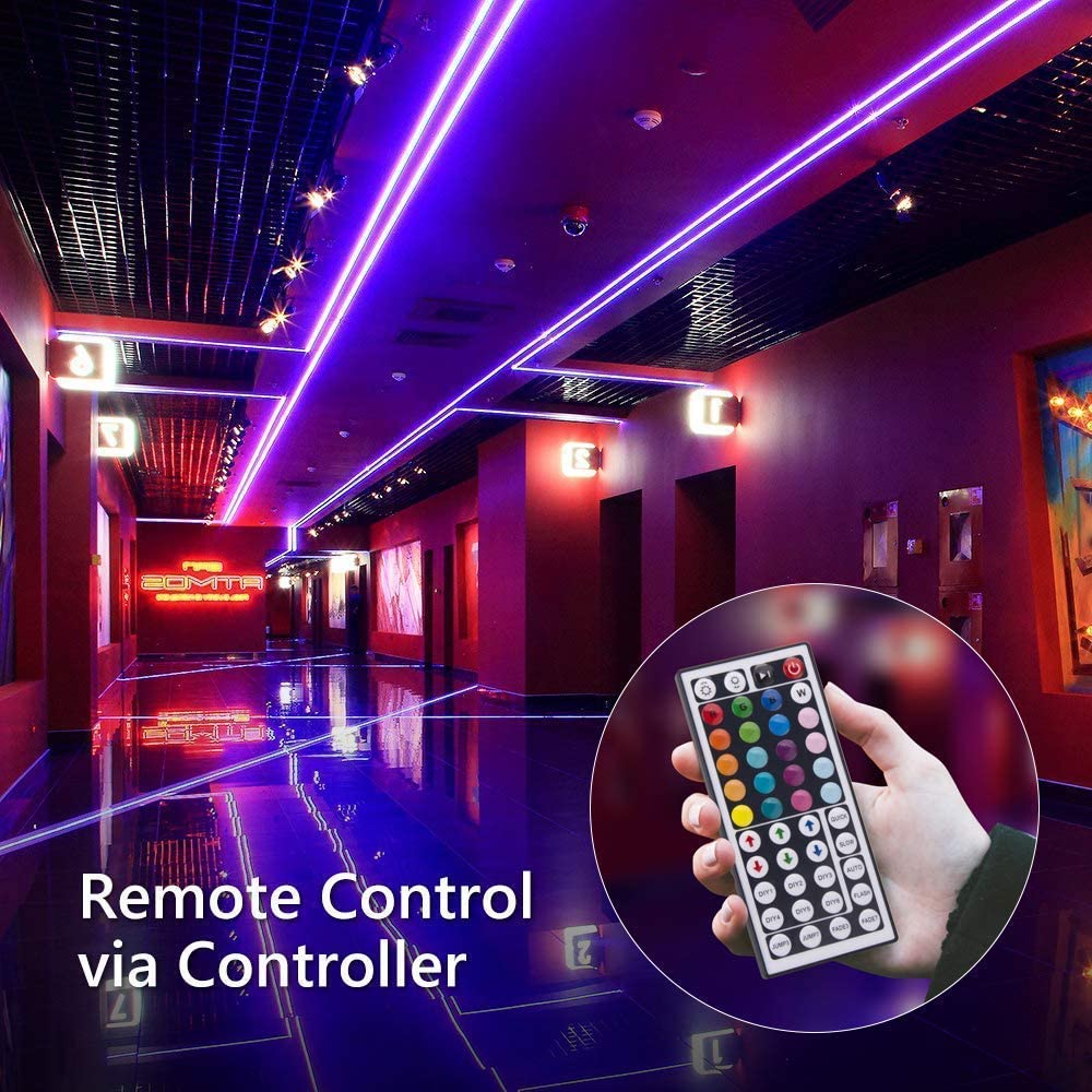 Remote Led Strip Kit LED Strip Lights Kit Waterproof RF Remote 2x5m(Total 32.8ft) 5050 RGB ...