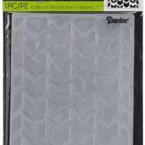 Darice Embossing Folder 4.25 x 5.75-inch-Tribal Chevron, 4.25 x 5.75