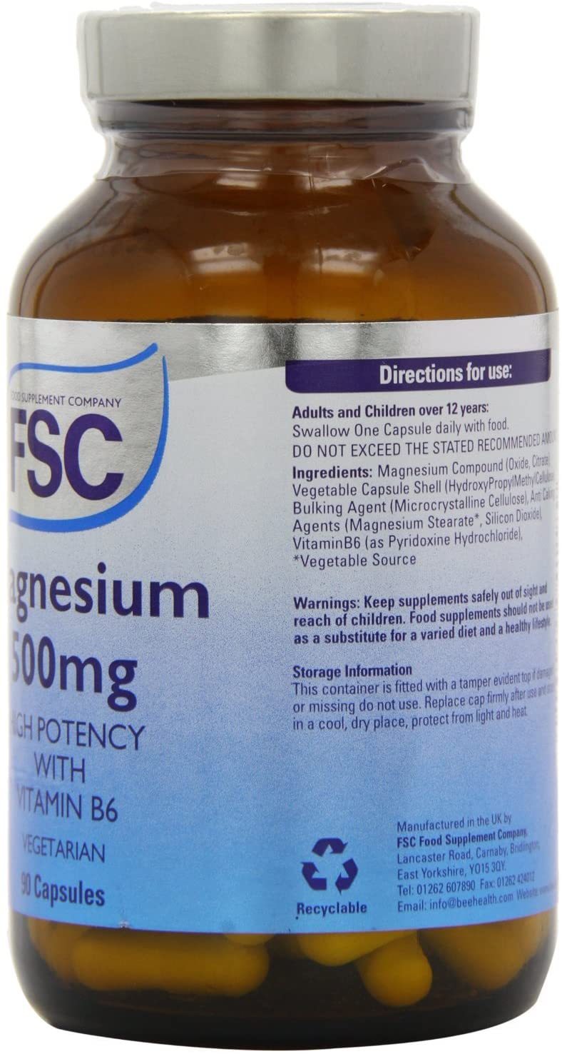 FSC 500mg Magnesium 90 Capsules - Image 4