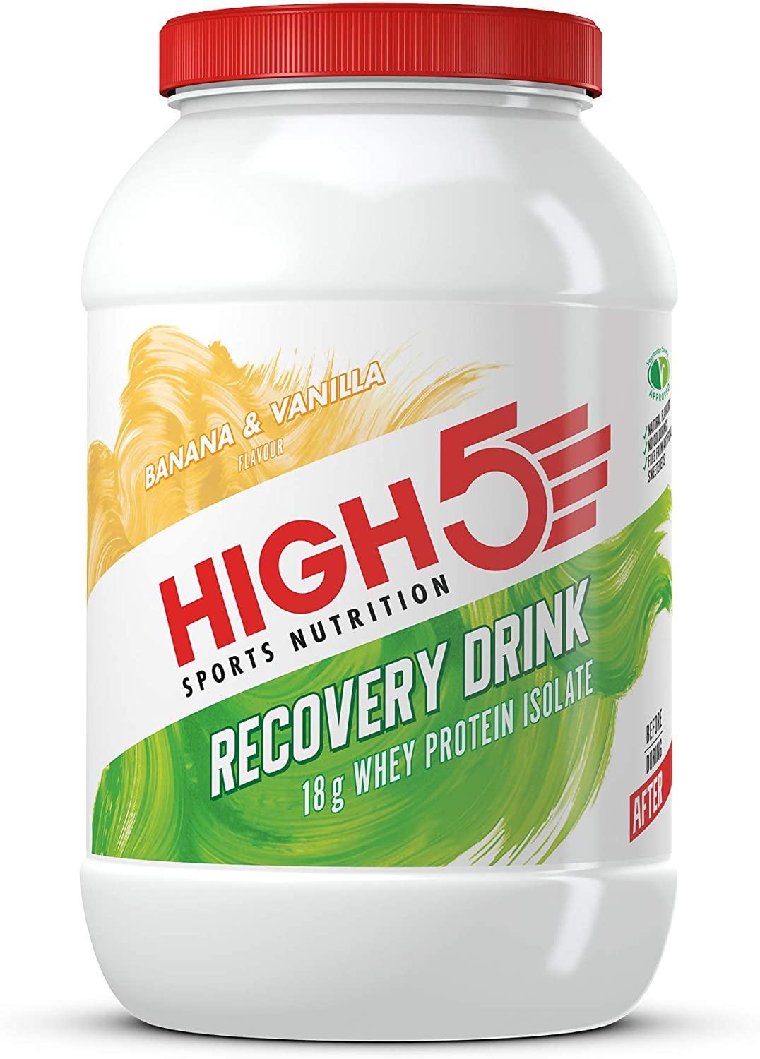 HIGH5 Recovery Drink, Carbohydrate and Whey Protein Powder (20g) for Muscle Recovery with Electrolytes Powder