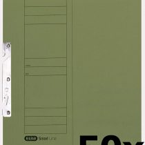 Elba 22421BL Attachable File with Commercial Binding 250 g/sq. m Manila Cardboard for 200 DIN A4 Sheet, Half Front Cover 50 Items Blue Single Clip File with Commercial Binding grün