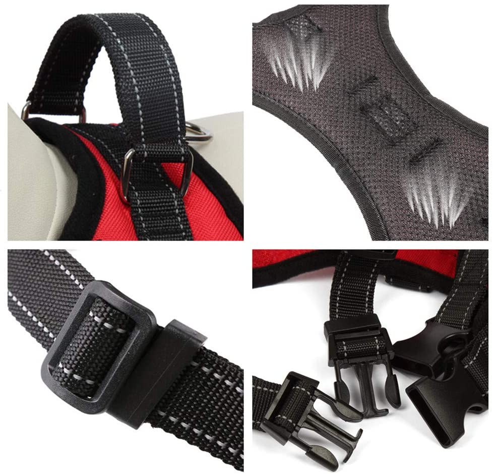 FUNKEEN PET HOUSE No Pull Dog Harness Adjustable Soft Padded Dog Vest Harnesses Chest Strap for Outdoor Walking Training Assistance (S - Image 3