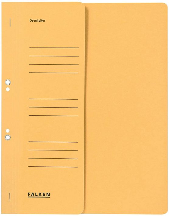 FALKEN Eyelet Top-Down Flat Files, A4, Half Cover, 250g - Buff, Pack 50 - Image 2