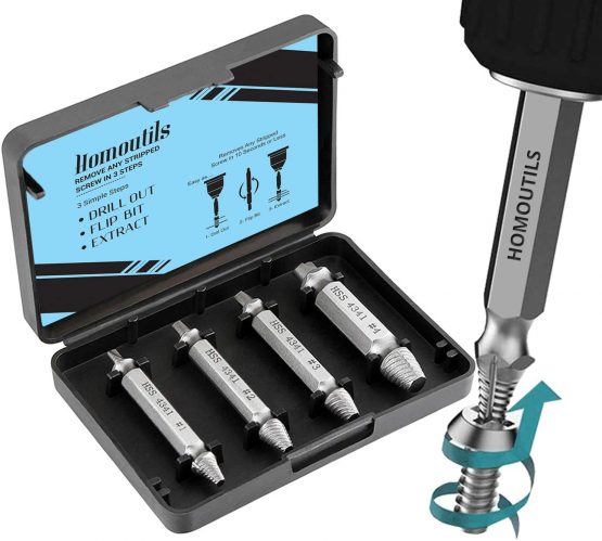 Damaged Screw Extractor Kit Stripped Screw Extractor Set DIY Hand Tools Gadgets Gifts for Men Hassle Free Broken Bolt Extractor Screw Remover Sets