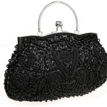 HONGCI Glitter Fashion Beaded Sequin Pearl Clutch Bag for Women - Vintage Beaded Evening Bag, Bridal Bag, Clutch Bags for Wedding, Party
