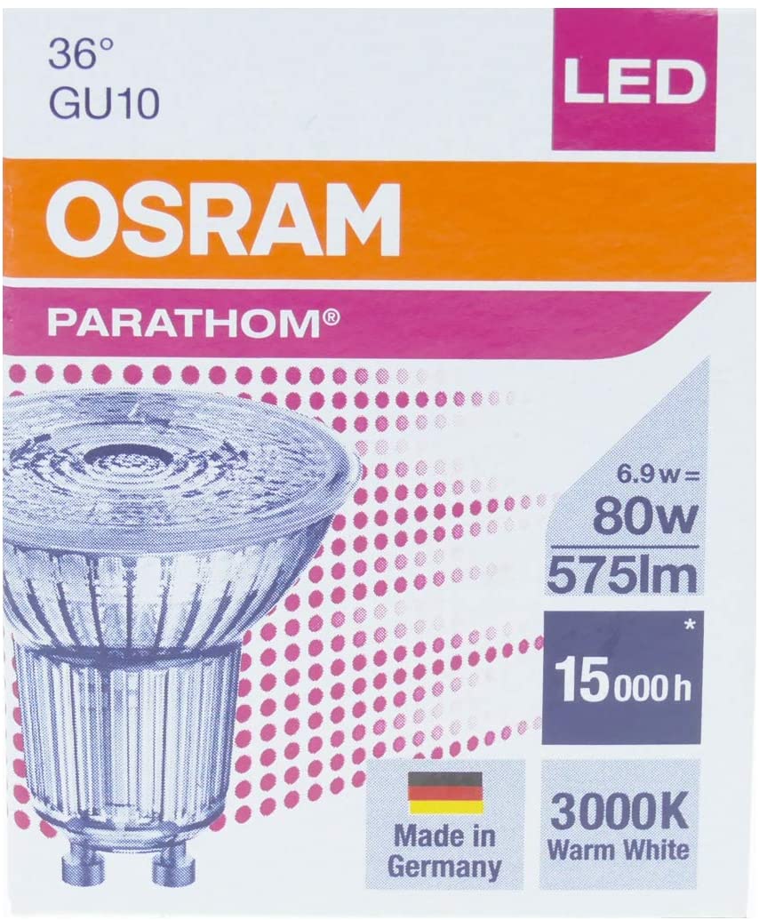 Osram 4058075815650 A+ LED Bulb, Glass, 6.9 W, GU10, White, 5.1 x 5.1 x 5.5 cm - Image 4