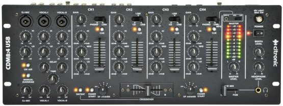 Citronic | CDM8: 4 USB 19-Inch 14 Input Rack DJ Mixer with 4 Channels - Image 2