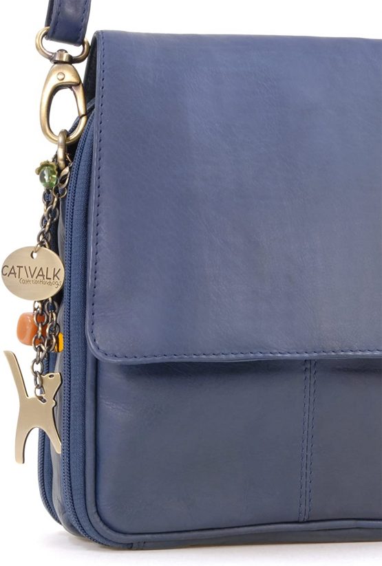 Catwalk Collection Handbags - Women's Leather Cross Body Shoulder Bag - Organiser Messenger with Long Adjustable Strap - METRO - Image 4