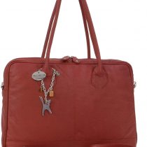 CATWALK COLLECTION HANDBAGS - Ladies Leather Messenger/Shoulder Bag/Cross Body with Detachable Strap - Women's A4 Organiser Work Bag - GROSVENOR