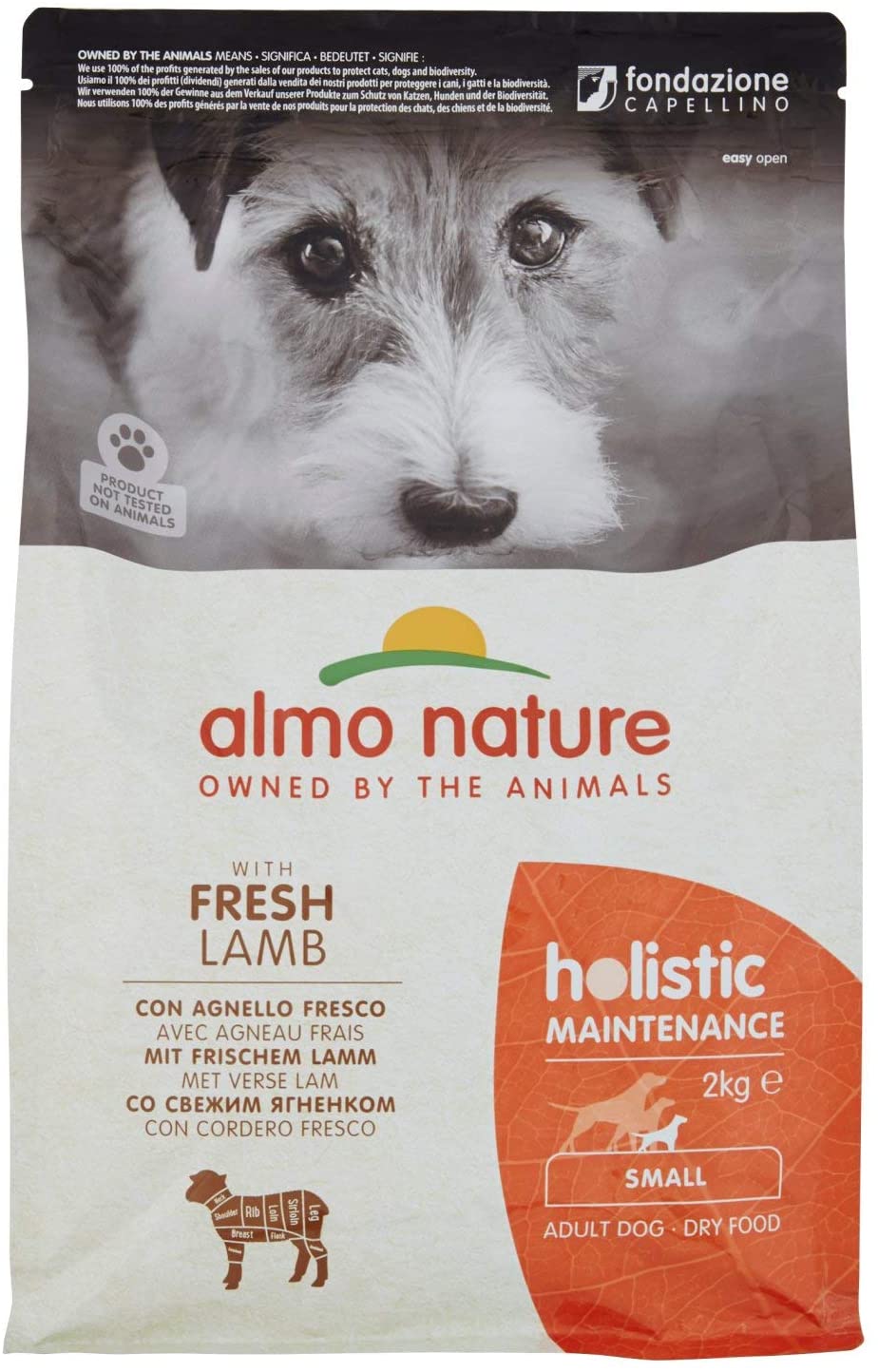 Almo Nature Life Maintenance Dry Dog Food XS-S Lamb 2 kg - Complete Kibble for Adult Small and Extra Small Breed Dogs