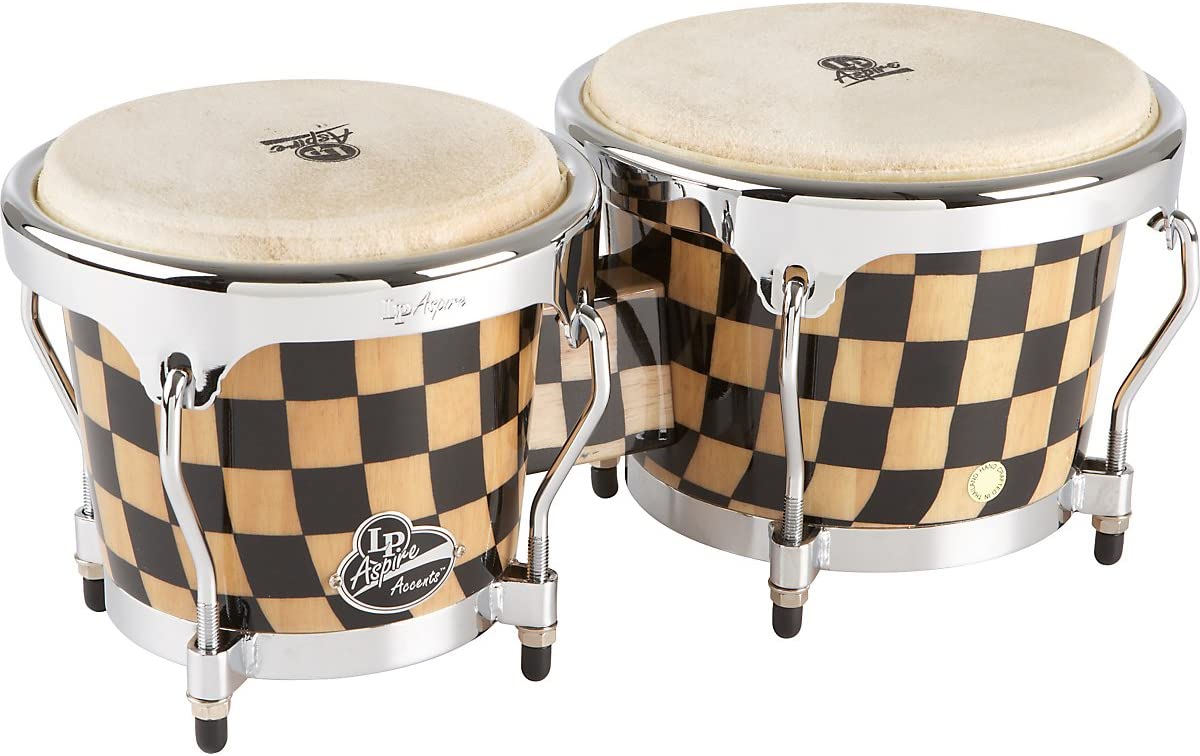 LP Latin Percussion Aspire Accent Bongo Checkerboard LPA601-CHCK - Image 2