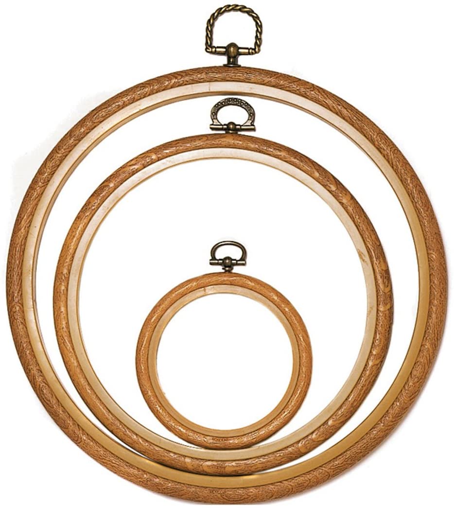 Vervaco Frame: Plastic: 15cm Diameter: Natural, 15 x 1 x 15 cm