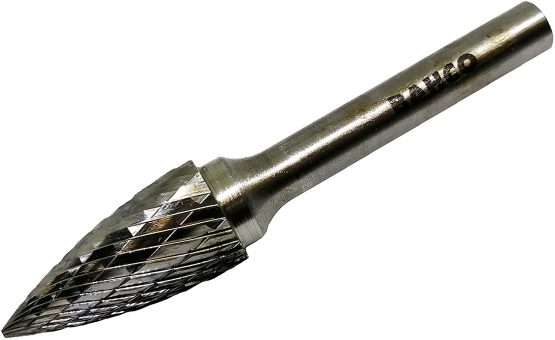 Bahco G1625M08X IRG1625M08X Tungsten Carbide Fine Rotation Burr in Bullet Shape with 28/14 Tooth, Silver
