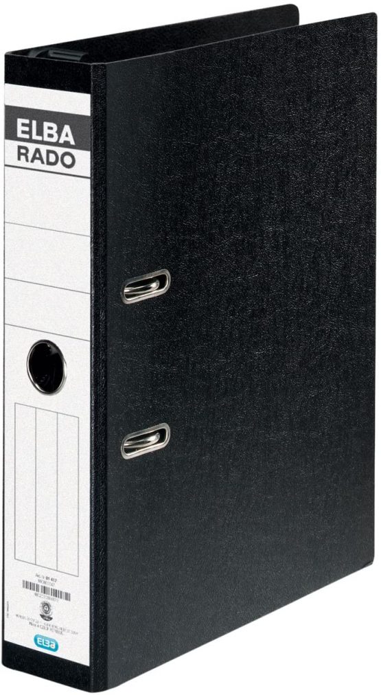 Elba 1/81417 Lever Arch File 75 mm RC Cardboard Vertical Black