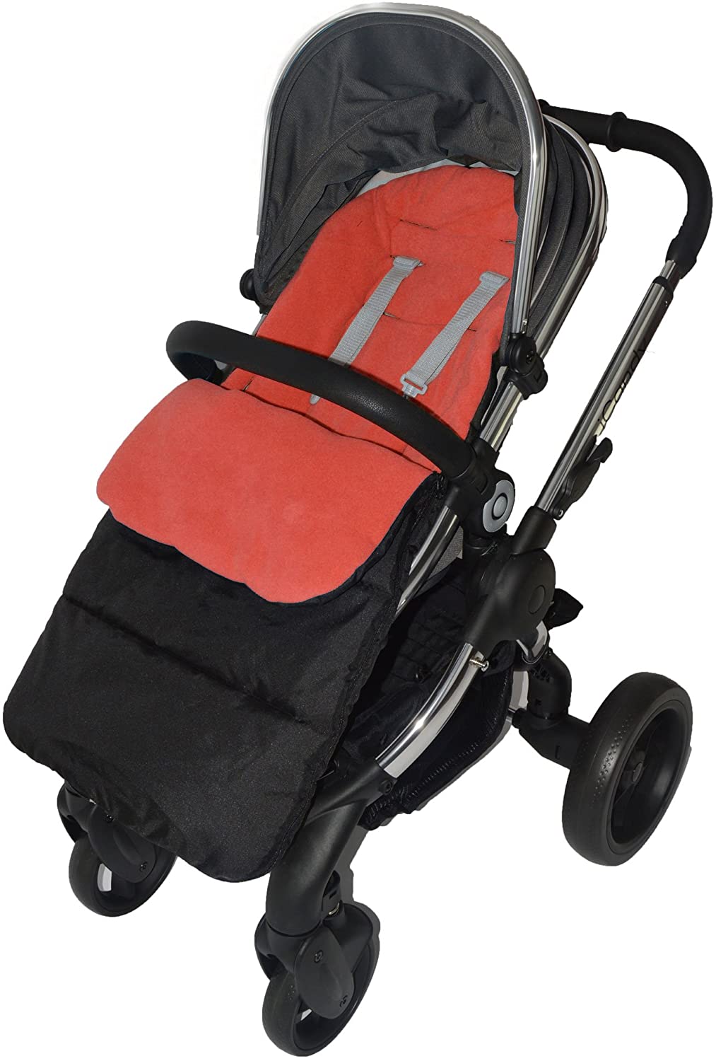 Footmuff/Cosy Toes Compatible with iCandy Strawberry Pushchair Fire Red