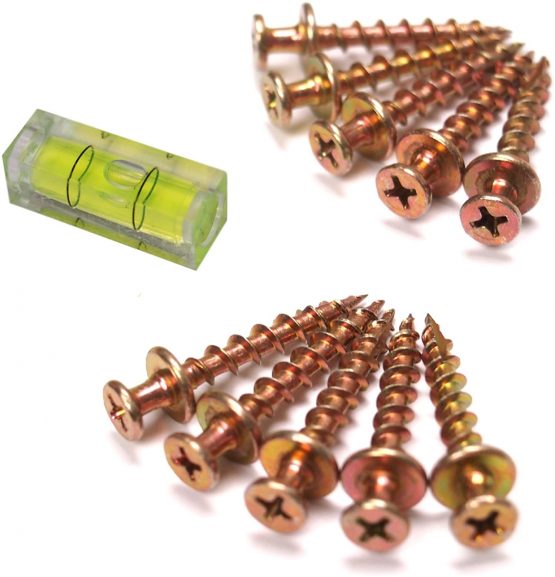 Hangman Bear Claw Picture Hanging Screws x 10 + Mini Level