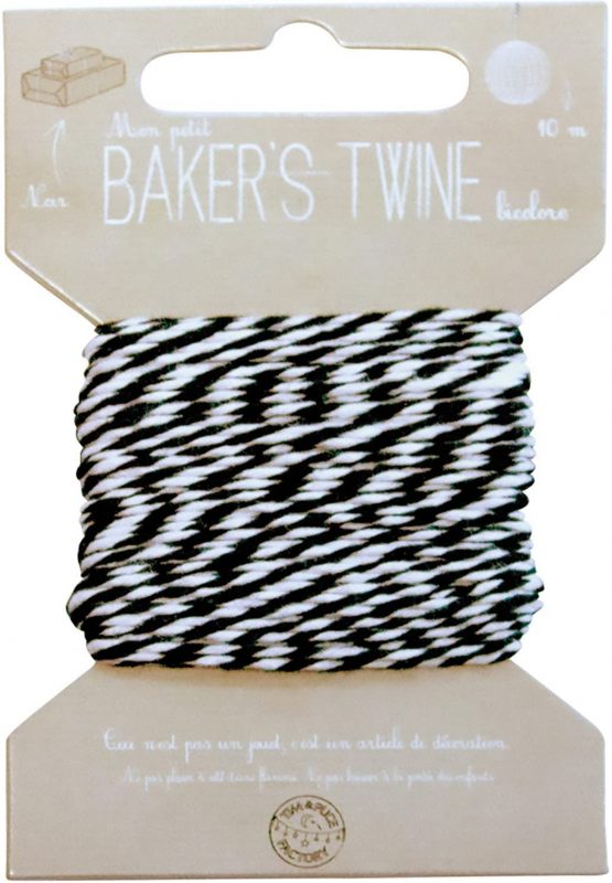 Tim & Puce 81253 Baker's Twine, Black, 10 m
