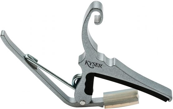 Kyser Quick-Change Capo for 6-string acoustic guitars, Silver, KG6S
