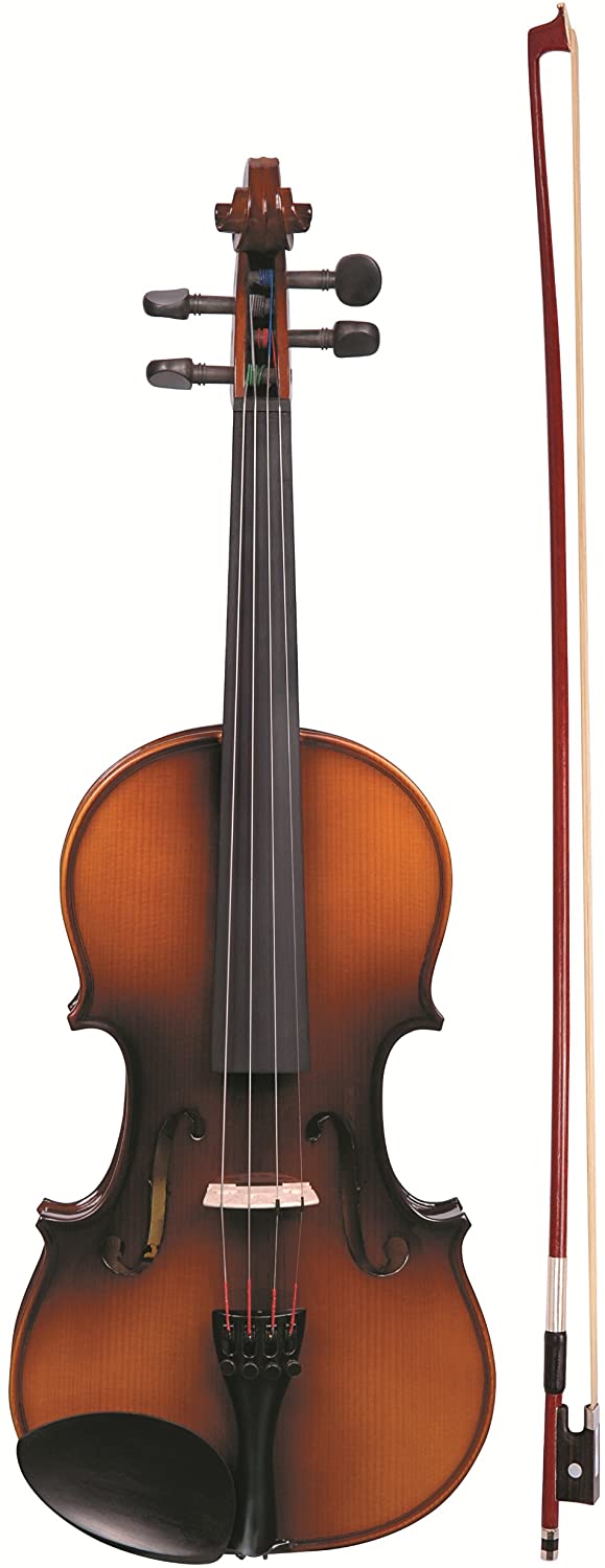 Antoni 'Debut' ACV31 Three Quarter Violin Outfit, Green,White,Nickel,Brown,Red,Silver, Large - Image 3