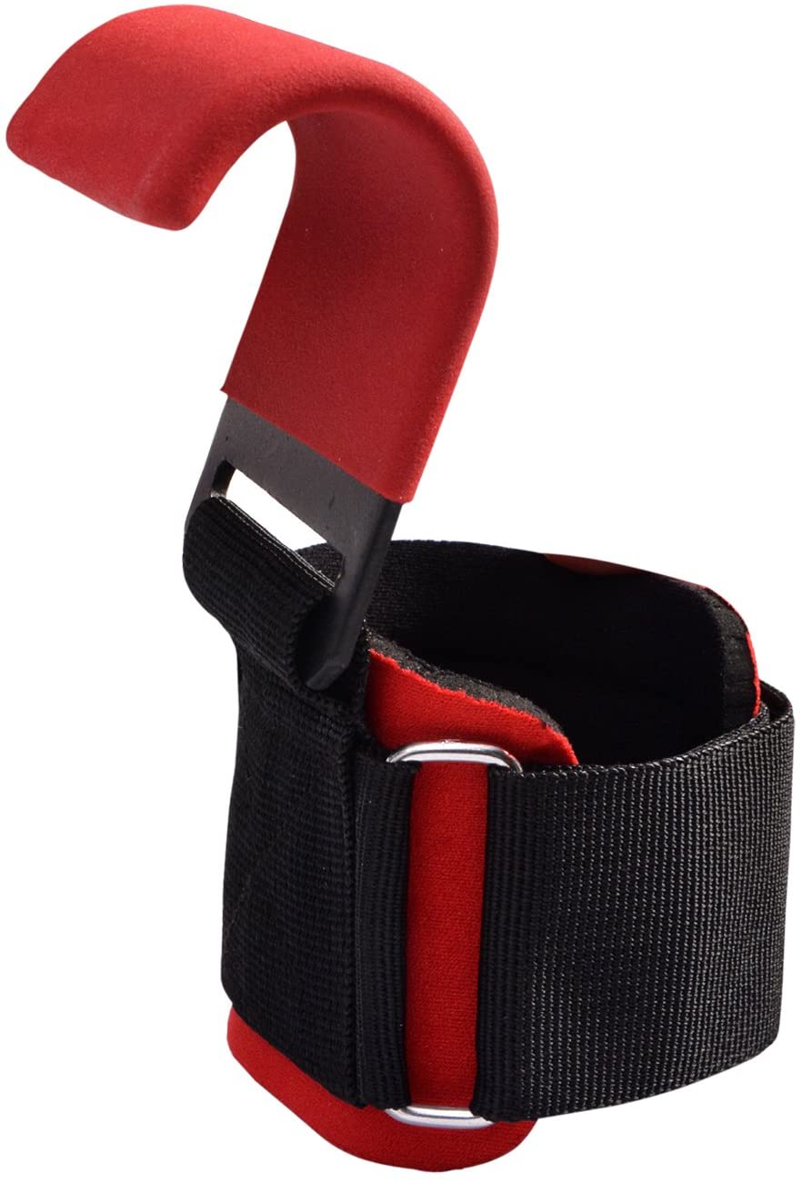 Weight Lifting Hooks Black Straps Pair - Image 4