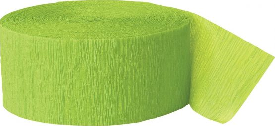 Unique Party 6355 - 24m Lime Green Crepe Paper Party Streamer