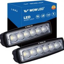 WOWLED 2 Pcs 18W LED Flood Lamp Work Driving Light for SUV ATV Boat Truck