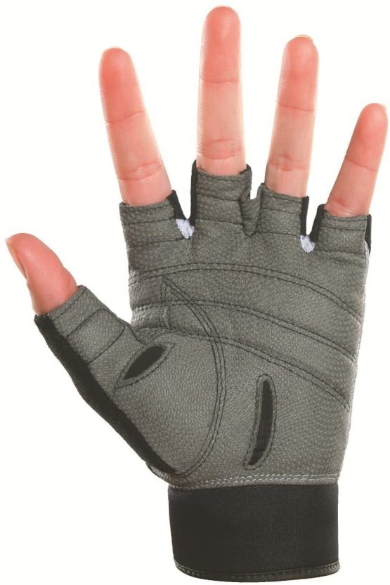 Bionic Women's StableGrip 1/2 Finger Fitness Gloves w/ NaturalFit Technology, Black (PAIR) - Image 2
