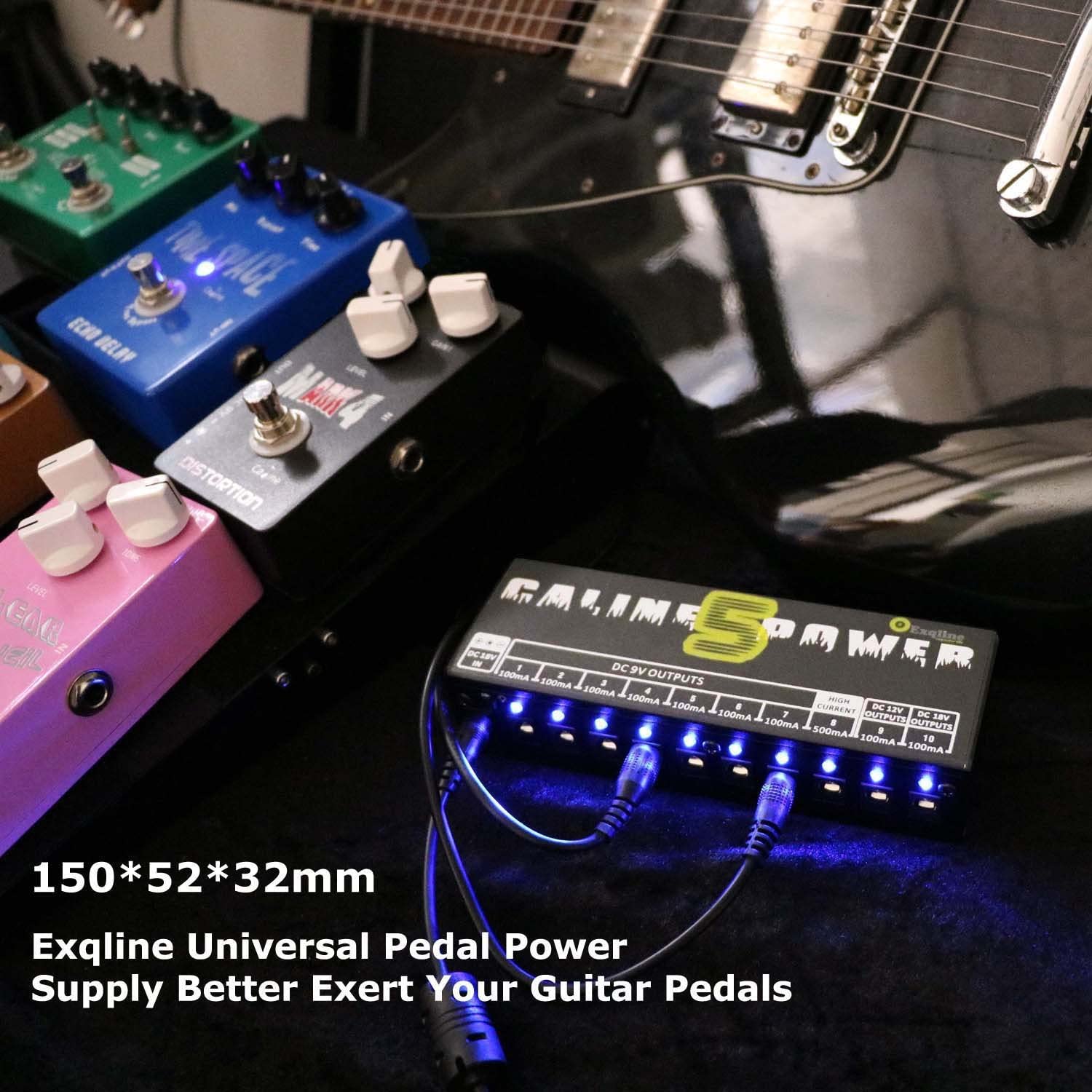 Guitar Pedal Power Supply Exqline Effect Pedal Board Power Supply 10