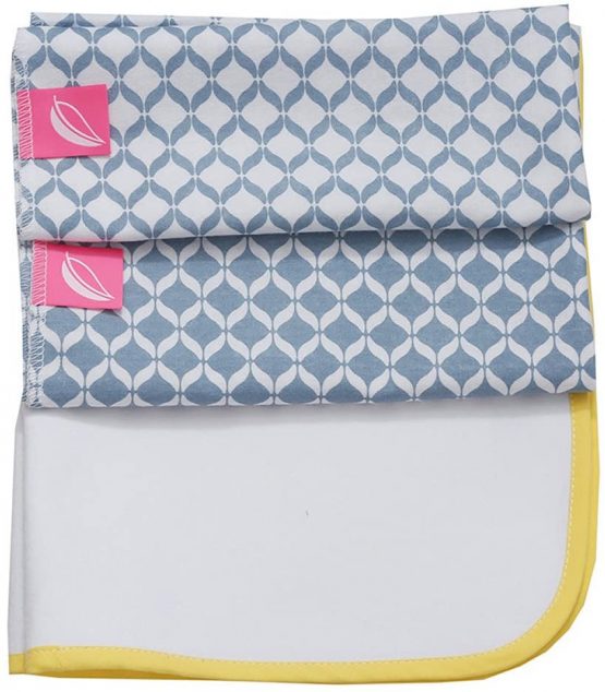Motherhood 3 in 1 Breathable Waterproof Baby Changing mat and 2 Foam Pads, 50 x 60 cm Blue Classics 2017