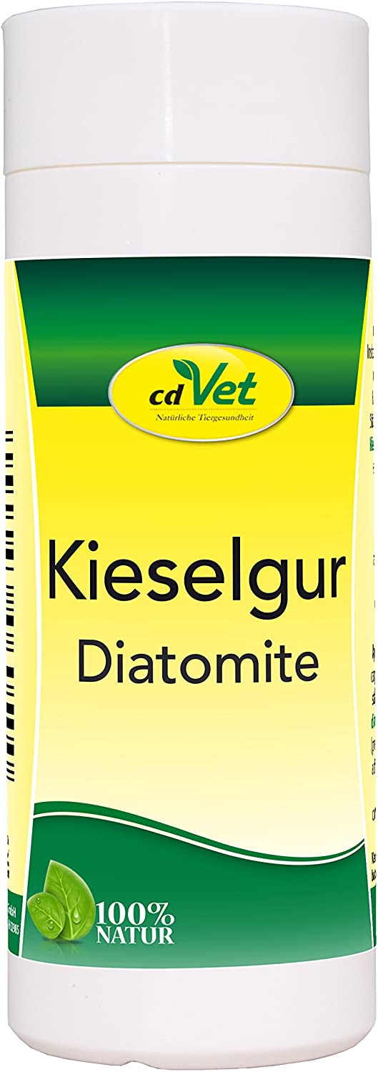 cdVet Naturprodukte Kieselgur 50 g - Dog, cat, bird, small animals - Dry excipient - moistue-binding - binds flea + mite faeces - stable hygiene - stable climate - 100% natural - diatoms -