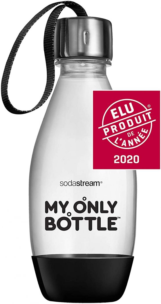 SodaStream My Only Bottle 500 ml Reusable BPA Free Water Bottle for Carbonating, Dishwasher Safe and UV Resistant Multi Use - Black - Image 4