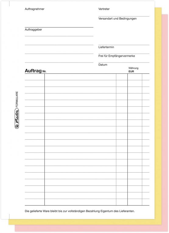 Herlitz 880534 A5 103 3 x 40 Pages Carbonless Order Book - Image 3