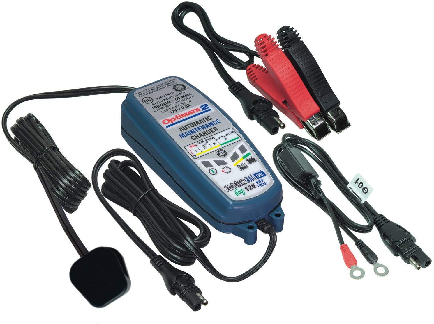 OptiMate 2 12V Motorcycle Car Automotive Smart Charger, Blue, black, Einheitsgröße - Image 2