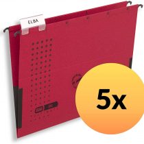 Elba Chic VE5/85803RO Suspension Files A4 RC Cardboard 230 g/m² Pack of 5 Red
