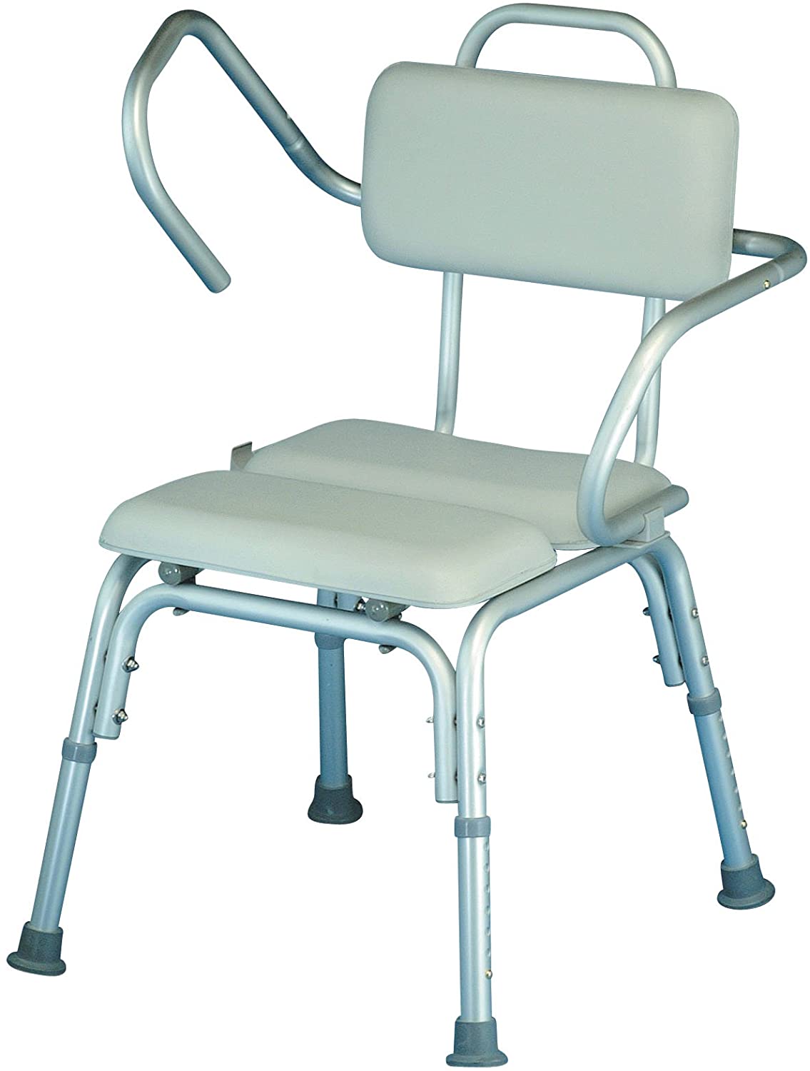 HOMECRAFT Lightweight Padded Shower Chair, Adjustable Bath Seat with Armrests for Bathing Elderly, Disabled