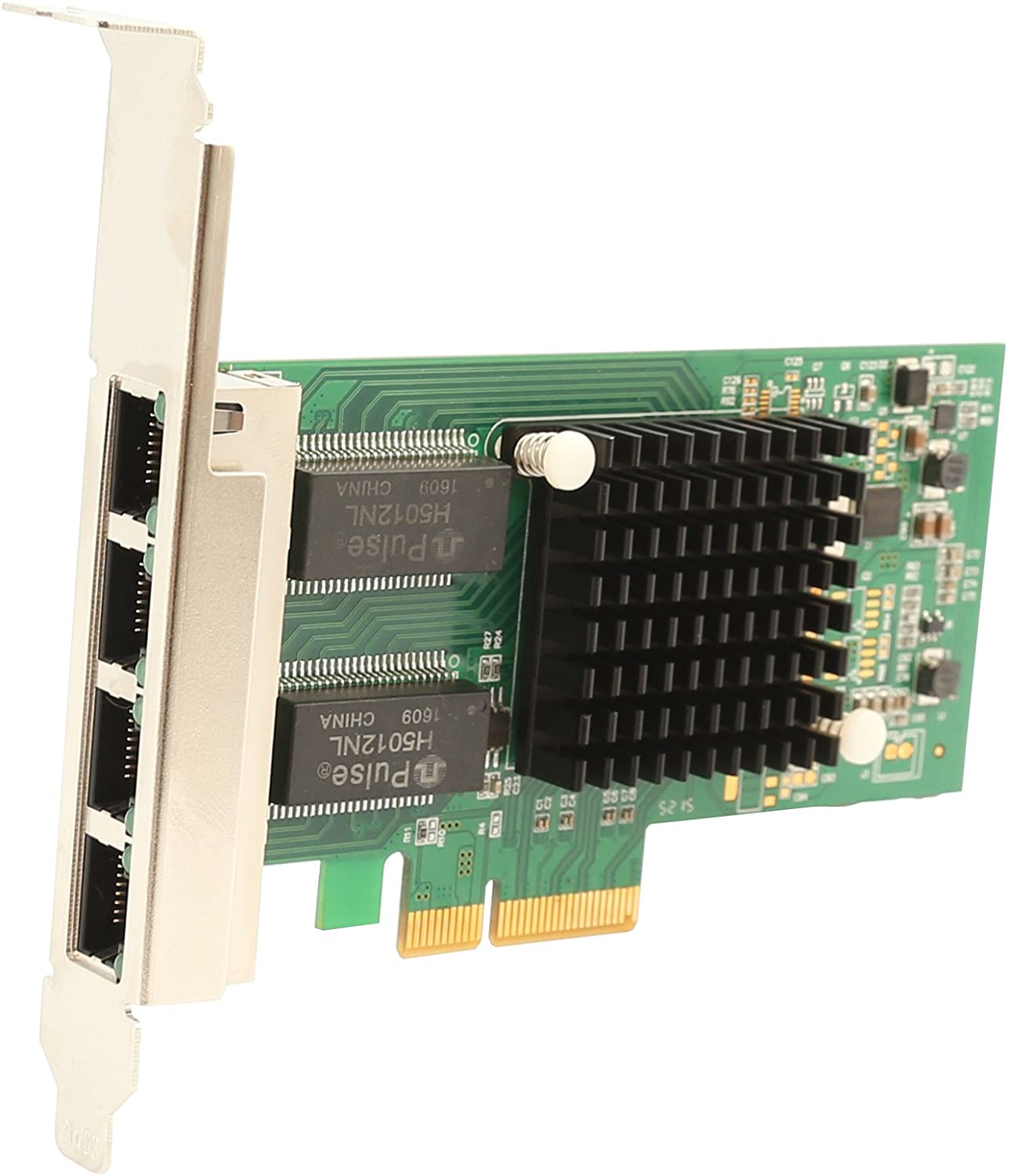 I/O Crest 4 Port Gigabit 10/100/1000 BASE-T LAN Ethernet Intel i350-AM4 Chipset PCI-E X4 Network Interface Card NIC SY-PEX24045