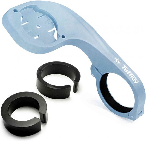 TUFF LUV Lollipop Handlebar Mount Adapter Compatible With Garmin Edge GPS Bike Computer - Light Blue