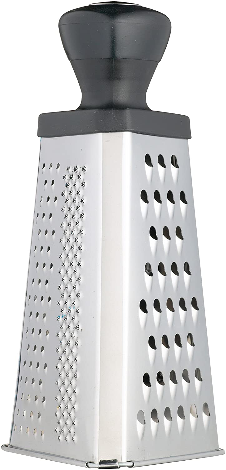 KitchenCraft Stainless Steel Triangular Box Grater, 2 cm (8"), Silver, 20 cm (8 inches)
