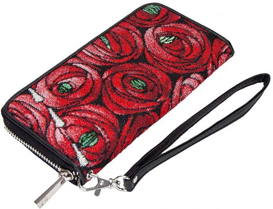 Signare Tapestry Long Zip RFID-Blocking Credit Card Holder Wallet for Women with Flower and Garden Design