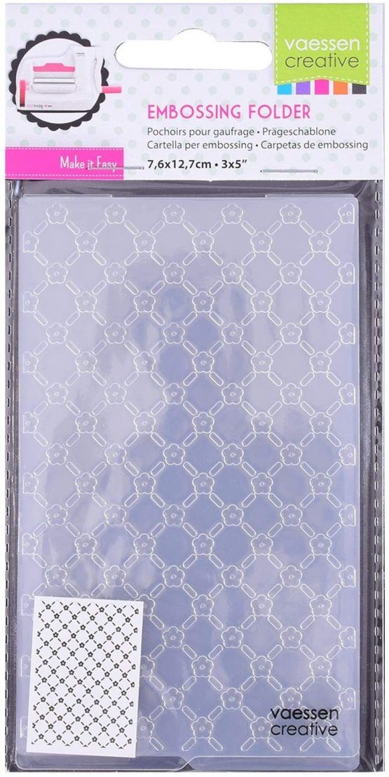 Vaessen Creative Mini Embossing Folder, Floral Lattice, for Adding Texture and Dimension to Scrapbook Pages, Cards and Other Papercraft Projects, 3 x 5 inches - Image 3