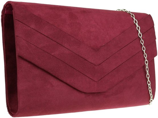 Girly HandBags Plain Faux Suede Clutch Bag - Image 2
