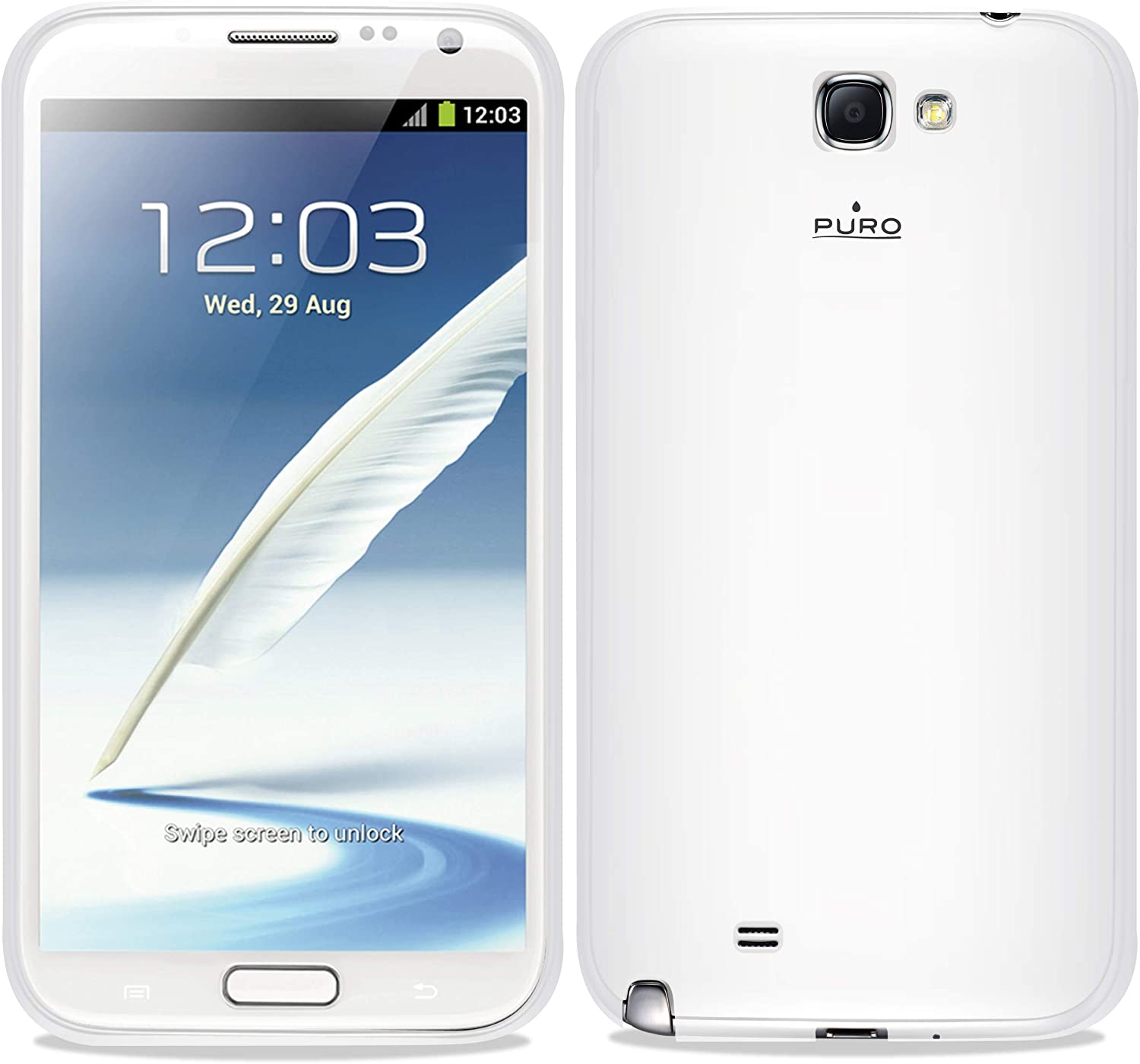 Puro SAMSUNGGNOTE2S Mobile Phone Case for Samsung Galaxy Note II, white