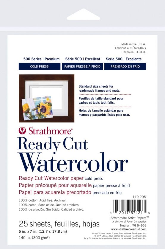 Strathmore Watercolor Paper Pack 5 x 7-inch, 25 Sheets