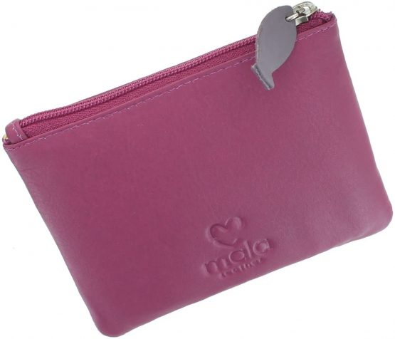 Mala Leather Best Friends Collection Coin Purse with Keyring 4166_65 Pink - Image 2