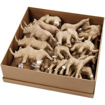 Creativ Papier Mâché Animals 32 Pieces, Paper, Brown, 37 x 37 x 11 cm