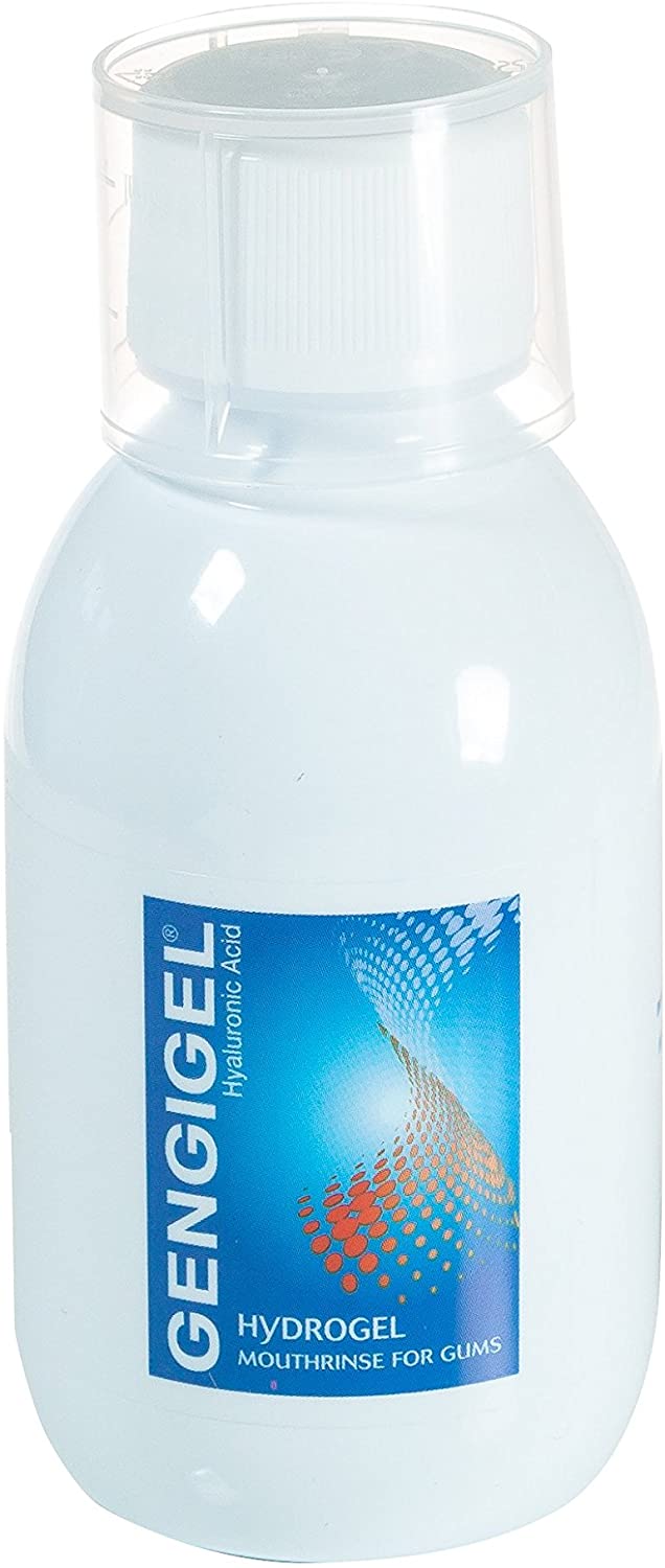 Gengigel Mouthrinse 150ml, Hyaluronic Acid Mouth Ulcer Treatment for Adults Gum Repair & Gum Disease Support - Image 2