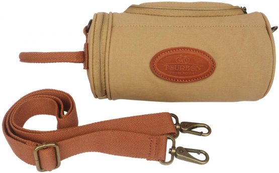 TOURBON Wasterproof Canvas Bike Panniers Bicycle Pouch Handlebar Bag - Khaki - Image 2