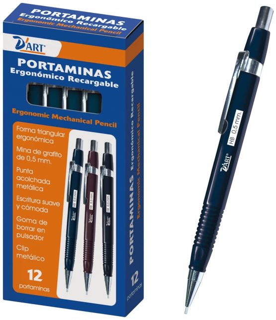 D 'Art 79436 – Box Metal Mechanical Pencil, 0.5 mm, Pack of 12, Blue